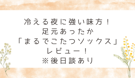 冷える夜に強い味方！足元あったか「まるでこたつソックス」レビュー　※後日談あり